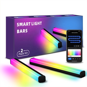 Iluminación ambiental de escritorio para sincronización de música, barras de luz Led RGB para juegos inteligentes, wifi, para TV, PC, sala de juegos - Product Image 1