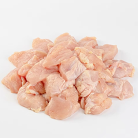 Tranches de poitrine de poulet congelées Halal en gros IQF, filets de poulet congelés en vrac, tranchés fins, pour l'exportation, désossés et sans peau
