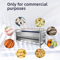 Automatische fruit- en groenteschilmachine, efficiënte apparatuur voor het wassen van cassave en aardappel, kenmerken voor rolborstelschilmachine