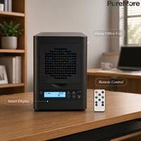 Penjernih Udara Kantor Rumah Pintar dengan Remote Control, Lampu UV, Filter HEPA Karbon, Kipas Tiga Kecepatan, Peredam Kebisingan, Pembersih Udara Rumah