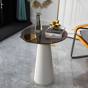 <span class=keywords><strong>Table</strong></span> d'appoint ronde <span class=keywords><strong>en</strong></span> <span class=keywords><strong>verre</strong></span> <span class=keywords><strong>trempé</strong></span> <span class=keywords><strong>de</strong></span> luxe Mobilier <span class=keywords><strong>de</strong></span> maison personnalisé pour <span class=keywords><strong>table</strong></span> à café ou à thé moderne - Product Image 5