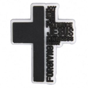 จี้รองเท้าคุณภาพสูงปี 2026 ลายพระเยซูอวยพร  ทำจากพีวีซีเนื้อนุ่ม  ตกแต่งด้วยคำอธิษฐานพระคริสต์  ออกแบบตามสั่ง - Product Image 2