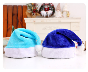 Chapeau de Père Noël classique rouge en velours avec bordure en fourrure, long chapeau de fête pour enfants et adultes pour Noël - Product Image 2