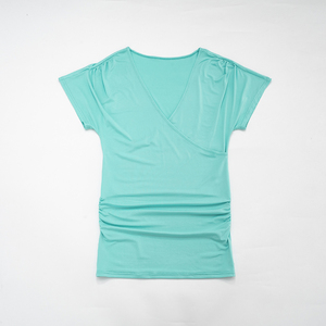 Viviblook C26DS098 Women Summer Dress New Sexy V-Neck Solid Color Short Sleeve <b>Mini</b> Bodycon Dress - Product Image 6