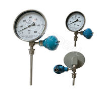 High Accuracy Temperature Gauge Hydraulic Oil Digital Temperature Meter Bimetal Thermometer Meter with Transmitter