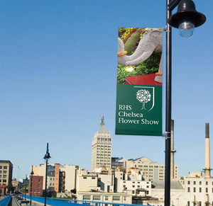 Accessori personalizzati per la visualizzazione della bandiera del lampione della luce con disegno stampato - Product Image 2