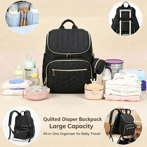 Bunnyfly Große Kapazität Mama-Tasche Rucksack Stilvolle <span class=keywords><strong>Baby</strong></span>-Wickeltasche Reise-Wickelrucksack Babytaschen mit Isoliertaschen - Product Image 6