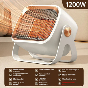 Chauffage d'appoint PTC portable 1200W, mural ou de bureau, ventilateur électrique à chauffage rapide et faible consommation pour la maison, le bureau et la chambre - Product Image 3
