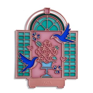 Marcapáginas con Diseño de Golondrina en Color Rosa Claro y Forma de Puerta en Color Oro Rosa, Precio Directo de Proveedor - Product Image 1