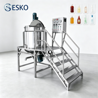 Cuve de mélange en acier inoxydable ESKO 100L-1000L avec agitateur pour la fabrication de détergent liquide, shampoing et savon pour les mains