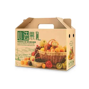 Produsen desain kustom kotak kemasan buah kering kertas bergelombang kotak kemasan buah