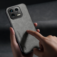 Coque de téléphone portable mince en coton et cuir TPU magnétique et doux au toucher pour Xiaomi 13