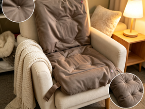 USB Powered Heated Seat <b>Cushion</b> 3 Temp Adjustable Full <b>Back</b> Heating Pad Removable Washable Faux Leather PP Cotton Heated <b>Cushion</b> - Product Image 4
