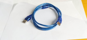 Câble de données USB 2.0 double extrémité mâle-mâle, gaine en PVC, diamètre extérieur 5,5 mm, connexion pour ordinateur et disque dur mobile, bleu, en stock - Product Image 3