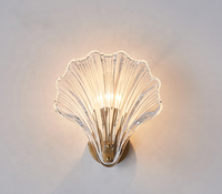 Lampe de salle de bain en cristal, décoration d'intérieur, lampe murale de chevet en cuivre montée en coin