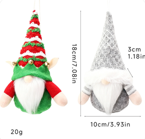 Décoration de Noël : Poupée sans visage tricotée, jouet en peluche, ornement de vacances, Père Noël créatif, Rudolph lumineux - Product Image 6