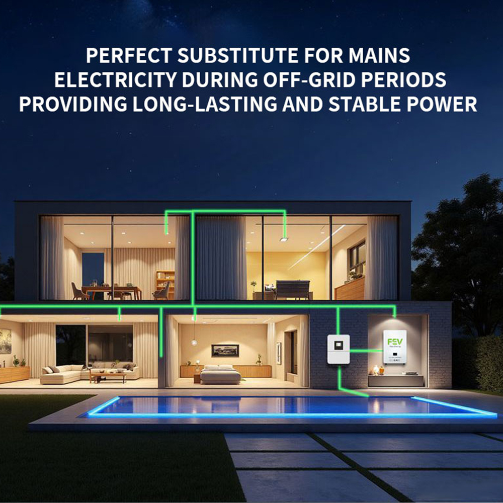 Solar Power Generation System 10-20Kw Stackable Hybrid off Grid Home Energy Storage with LiFePO4 Battery and CAN Communication · image 3