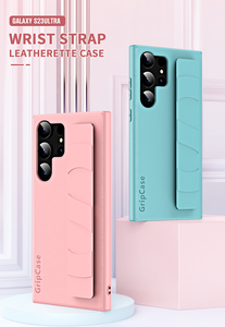 <span class=keywords><strong>Funda</strong></span> para S23 <span class=keywords><strong>Ultra</strong></span> con Correa de Muñeca, PU+TPU, Antigolpes, con Soporte, Diseño Ejecutivo, 10 Colores, Cubierta para Teléfono - Product Image 3