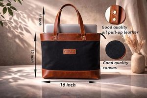 Top Demanded <b>Large</b> Capacity Canvas Shoulder <b>Bag</b> Durable <b>Work</b> Tote Office Handbag Available at Best Price - Product Image 4