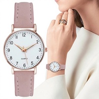 Montre à quartz lumineuse pour femme, boîtier en alliage, bracelet en cuir, boucle ardillon, affichage à aiguilles, style rétro mat vintage, montre décontractée