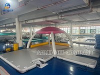 Plateforme de loisirs aquatiques gonflable durable avec tente pare-soleil, vente d'usine en Chine