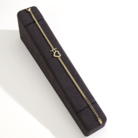 Bracelet CM Oro Laminado plaqué or 14K pour femme, motif éléphant et cœur noir, fermoir OT, style cubain superposé, bijoux de mode pour femme, vente en gros