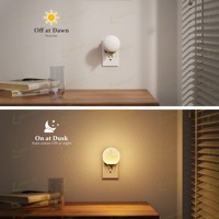 Lampes de nuit LOHAS à brancher sur le mur, lumière blanche douce 3000K, 0-100LM, lampe de chevet à intensité variable, veilleuse pour chambre à coucher, couloir