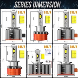 High-performance Cooling M15 D Series 12V Direct-Mount LED Headlights Compatible OLIVER Car Xenon <strong>Interface</strong> High-Power - Product Image 3
