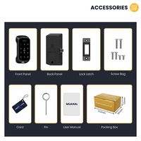 KEMUU Serrures numériques à clavier pour casiers de salle de sport à usage unique, armoire électronique Ttlock en mode public avec empreinte digitale et mot de passe
