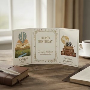 Cartes de vœux de remerciement publicitaires d'entreprise de haute qualité avec logo personnalisé en feuille d'or, impression offset - Product Image 6