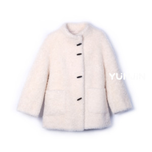 YUNJIN, nueva Chaqueta con botones <span class=keywords><strong>de</strong></span> cuerno <span class=keywords><strong>de</strong></span> piel <span class=keywords><strong>de</strong></span> oveja <span class=keywords><strong>de</strong></span> <span class=keywords><strong>Pellet</strong></span> para mujer, <span class=keywords><strong>de</strong></span> cuello redondo <span class=keywords><strong>de</strong></span> longitud media Parka, abrigo cálido <span class=keywords><strong>de</strong></span> invierno - Product Image 3