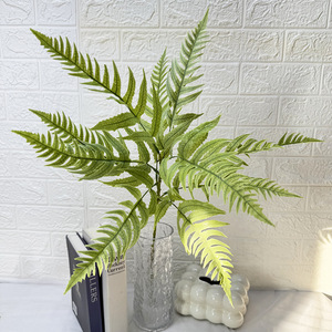 Usine de fleurs artificielles Meiyu Craft, plante de fougère artificielle 30cm-100cm, décoration intérieure en plastique, accessoires de mariage, verdure - Product Image 1