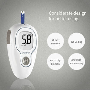 Kit <span class=keywords><strong>de</strong></span> <span class=keywords><strong>lecteur</strong></span> <span class=keywords><strong>de</strong></span> <span class=keywords><strong>glycémie</strong></span> portable grand écran Bioland sans code avec bandelettes <span class=keywords><strong>de</strong></span> test - Product Image 2