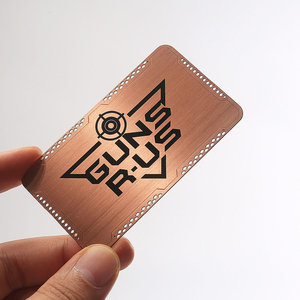 บัตรธุรกิจโลหะสีดำเคลือบโรสโกลด์ พร้อมสลักโลโก้ด้วยเลเซอร์ - Product Image 6