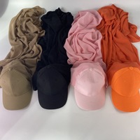Penjualan terlaris jilbab Jersey instan dengan topi bisbol topi olahraga Bonnet Hijab untuk Muslim