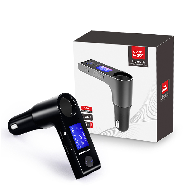 Car Charger with Dual USB Ports & Wireless BT FM Transmitter