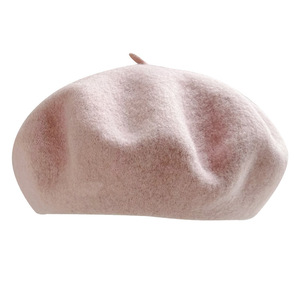 Chapeau béret en laine française chapeau béret extensible classique laine Vintage français couleur unie classique casquette d'hiver élégant Chic parisien - Product Image 1
