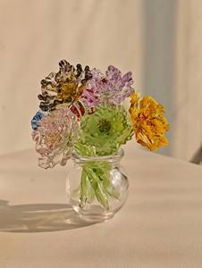 Fleur de lys en verre transparent élégante, faite à la main, pour décoration florale de la maison, présentation dans le salon, <span class=keywords><strong>boutique</strong></span>, cadeau pour maman, pour l'obtention du diplôme, pour envoyer de l'amour - Product Image 4