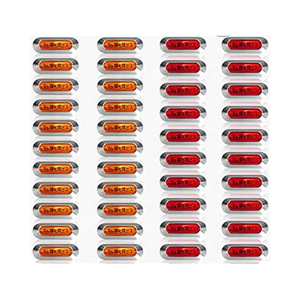 DC12V-24V 4 <strong>LED</strong> Side Marker <strong>Indicator</strong> <strong>Light</strong> New Tail Clearance Lamp <strong>Lights</strong> for Auto Bus Lorry Trailer Truck Accessories - Product Image 1