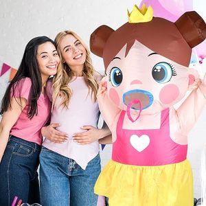 <b>Inflatable</b> Adult Gender Reveal Baby Shower <b>Costume</b> for Halloween Cosplay-Polyester Material Easy Setup - Product Image 3