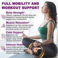 Gummies véganes de citrate de calcium avec vitamines D3, K2 et magnésium – Supplément ultime pour l'absorption optimale des os et des muscles – Bonbons gélifiés