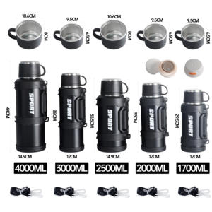 Large Capacity Stainless Steel 304 Vacuum Insulated Travel Bottle 1700ml to 4000ml With Carrier - Product Image 2