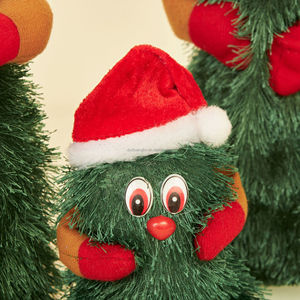 Venta al por mayor árbol de Navidad bailando música giratoria oscilante juguetes eléctricos para niños regalos de navidad adornos transfronterizos - Product Image 2