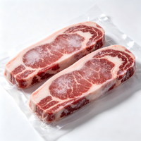 Daging Sapi Sirloin Premium Beku Tanpa Lemak, Kualitas Steak, Berbintik Marmer, Dikemas Vakum untuk Kesegaran Maksimal - Penyimpanan Suhu -18 Derajat 200g-300g/pcs