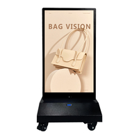 VISIGN-Sistema de señalización digital alimentado por batería de doble panel de 43 ", solución de quiosco móvil resistente a la intemperie y de alta visibilidad
