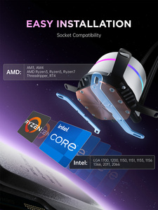 CPU nước làm mát 360mm argb hào quang đồng bộ chất lỏng CPU nước làm mát CPU làm mát hiệu quả cao hệ thống làm mát nước w360 - Product Image 6