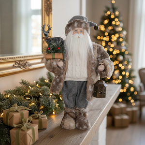 Figurine de Père Noël traditionnelle sur pied, de haute qualité, prix direct usine, pour la <span class=keywords><strong>d</strong></span>écoration de Noël à la maison - Product Image 1