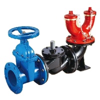 Adaptateur de raccordement pour pompe à eau d'incendie en fonte ductile DN150, type souterrain, couleur laiton, certifié CE, pression 0,8-1,6 MPa
