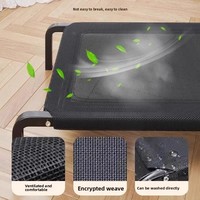 Lit pour animaux de compagnie pour chats et chiens, résistant à l'humidité, respirant, surélevé, amovible, lavable, rembourrage en fibres, toutes saisons, intérieur