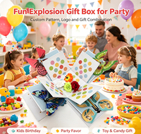 Boîte cadeau rigide pliable personnalisée avec motif papillon en relief, matériaux recyclés, emballage surprise créatif pour nouilles